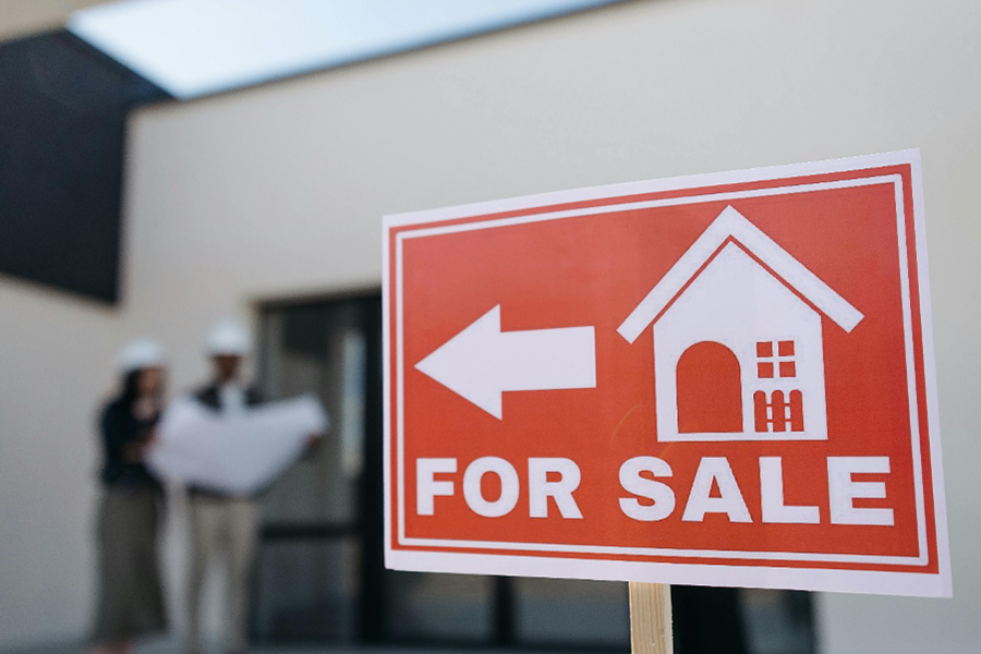 Red for sale sign
